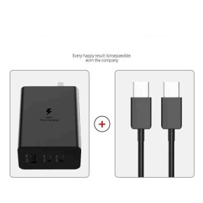 Samsung 65W Trio Adapter EP-T6530 EP-T6530NBEGUS with usb-c cable